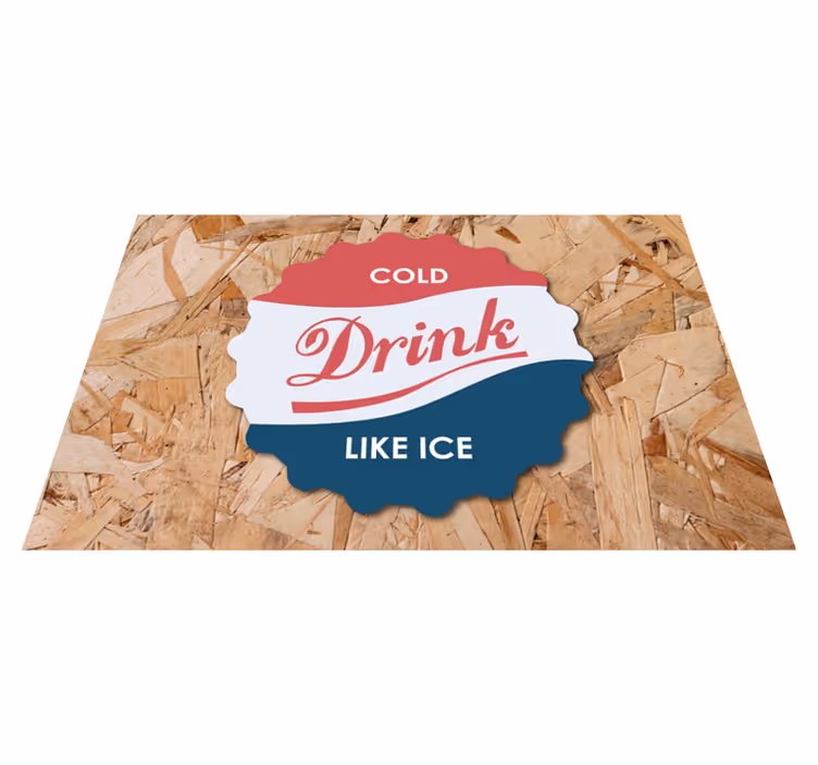 Tovaglietta americana frase bevanda fredda come ghiaccio - TenStickers