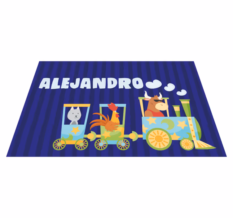 Tovaglietta americana con nome Treno per bambini - TenStickers