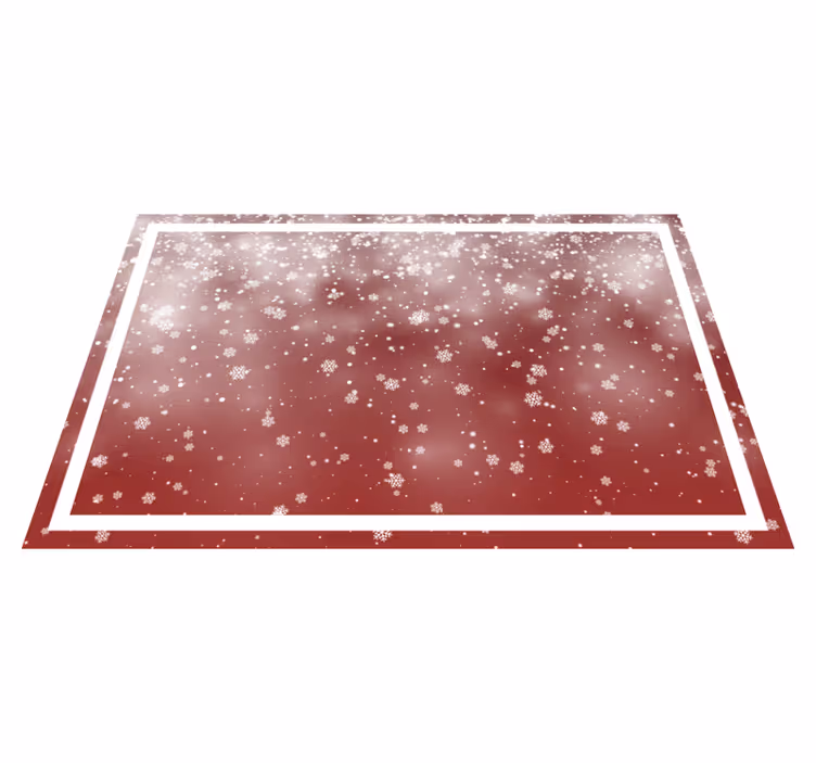 Tovaglietta personalizzata natale scena di fiocchi di neve - TenStickers