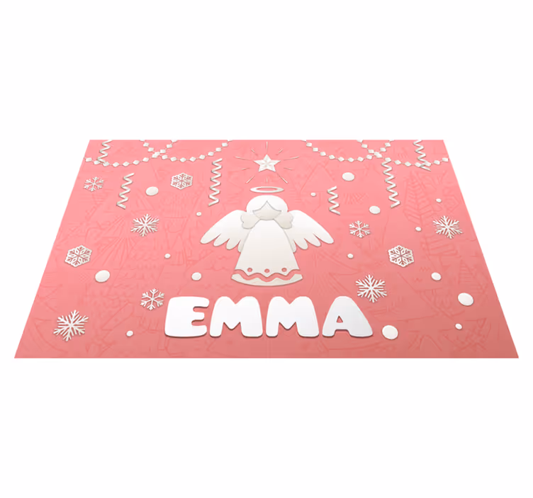 Tovaglietta personalizzata natale tema angeli - TenStickers