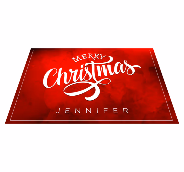 Tovaglietta americana rossa Testo di buon natale - TenStickers