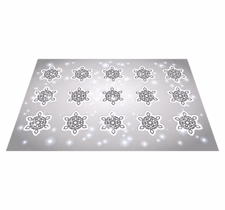 Tovaglietta personalizzata natale motivo fiocco di neve - TenStickers