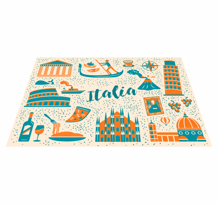 Tovaglietta americana originale scene culinarie d'italia - TenStickers