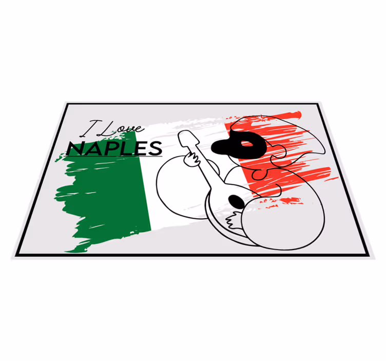 Tovaglietta americana frase amo napoli design - TenStickers