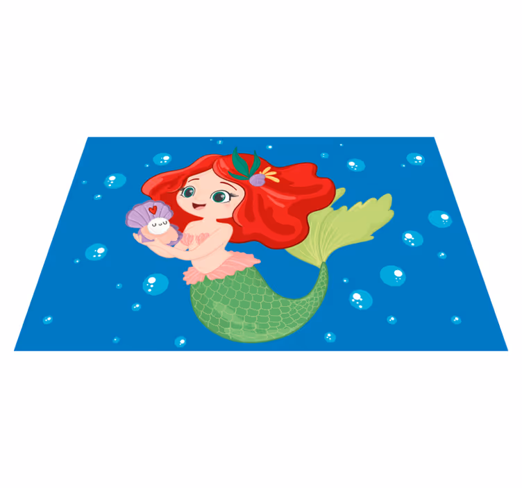 Tovaglietta americana infantile Disney ariel nuoto - TenStickers