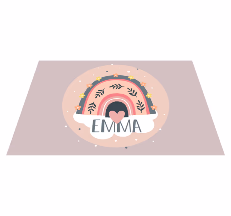 Tovaglietta americana infantile design floreale arcobaleno - TenStickers