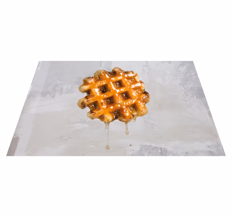 Tovaglietta americana originale waffle allo sciroppo d'oro - TenStickers