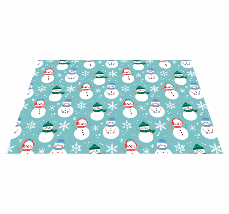 Tovaglietta personalizzata natale motivo pupazzo di neve - TenStickers