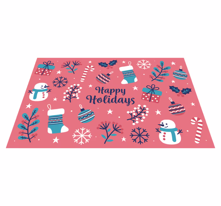 Tovaglietta personalizzata natale motivi festivi giocosi - TenStickers