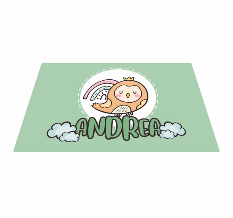 Tovaglietta americana con nome Gufo  - TenStickers