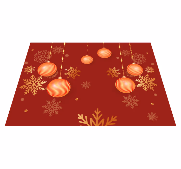 Tovaglietta personalizzata natale sfere ornamentali natale - TenStickers