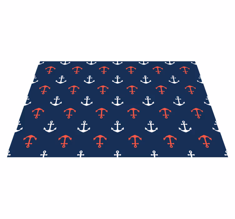 Tovaglietta americana originale con motivo ancore nautiche - TenStickers