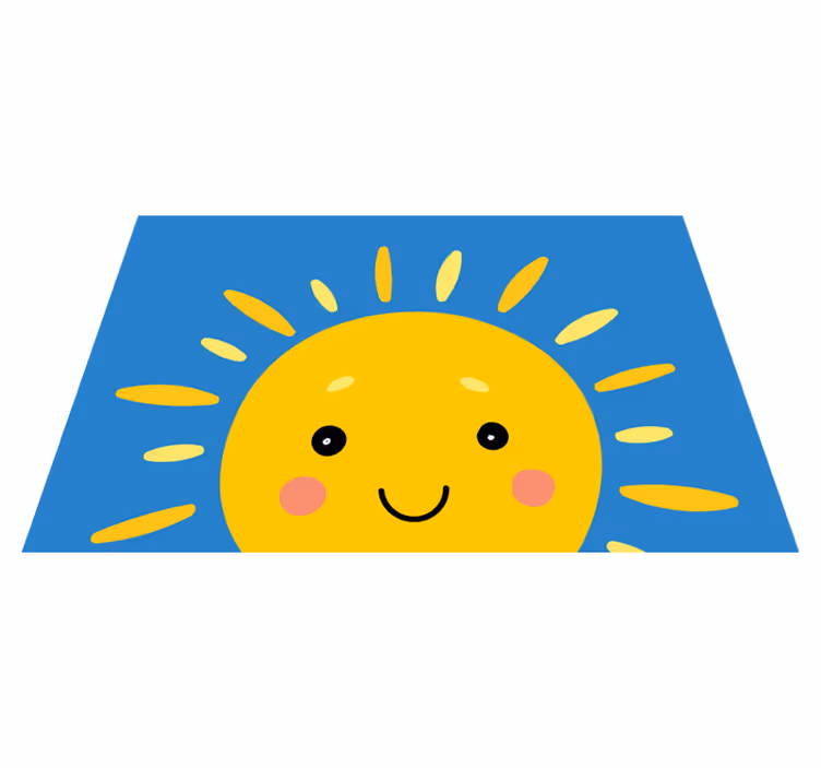 Tovaglietta personalizzata rettangolare Sole con la faccia - TenStickers