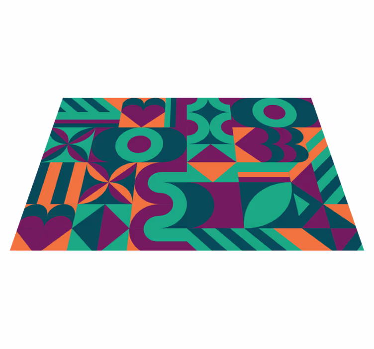 Tovaglietta americana moderna Motivo geometrico colorato - TenStickers