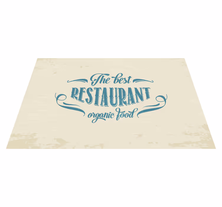 Tovaglietta americana frase cibo biologico ristorante - TenStickers