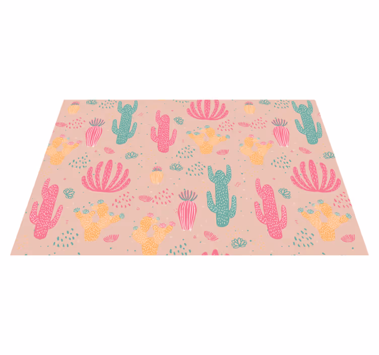 Tovaglietta americana originale motivo cactus vivace - TenStickers