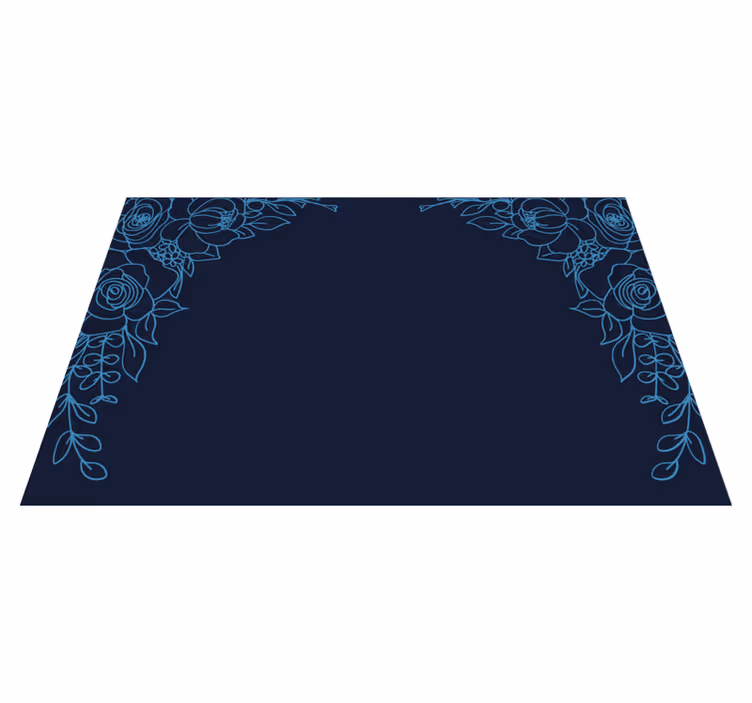 Tovaglietta americana originale design con bordo floreale - TenStickers