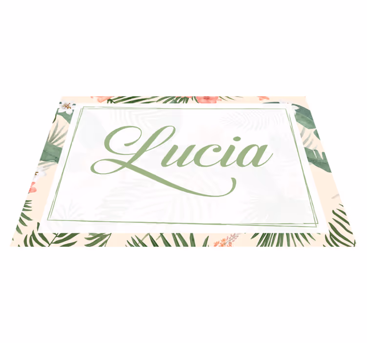 Tovaglietta americana con nome design floreale - TenStickers