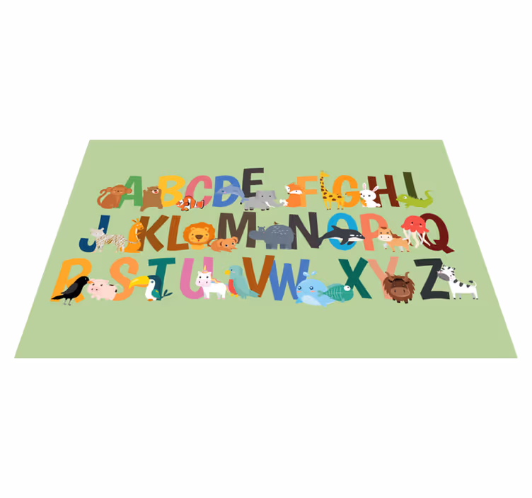 Tovaglietta americana infantile alfabeti animali - TenStickers