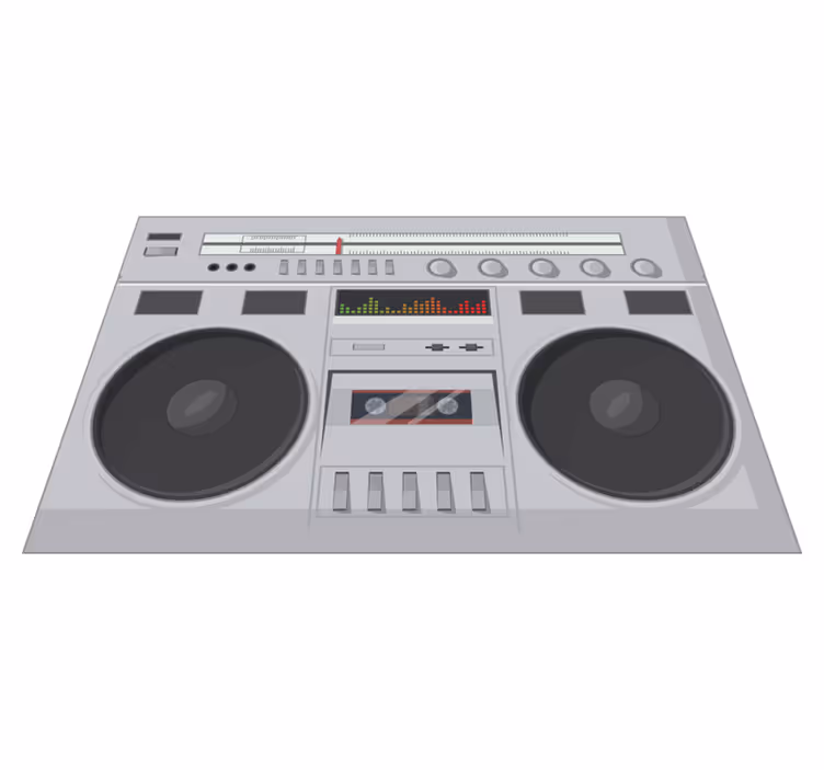 Tovaglietta americana originale stile retro boombox - TenStickers