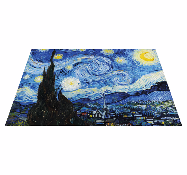 Tovaglietta personalizzata originale La notte stellata di van gog - TenStickers
