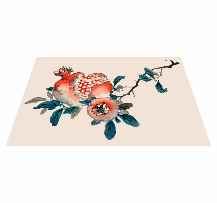 Tovaglietta americana originale design floreale melograno - TenStickers