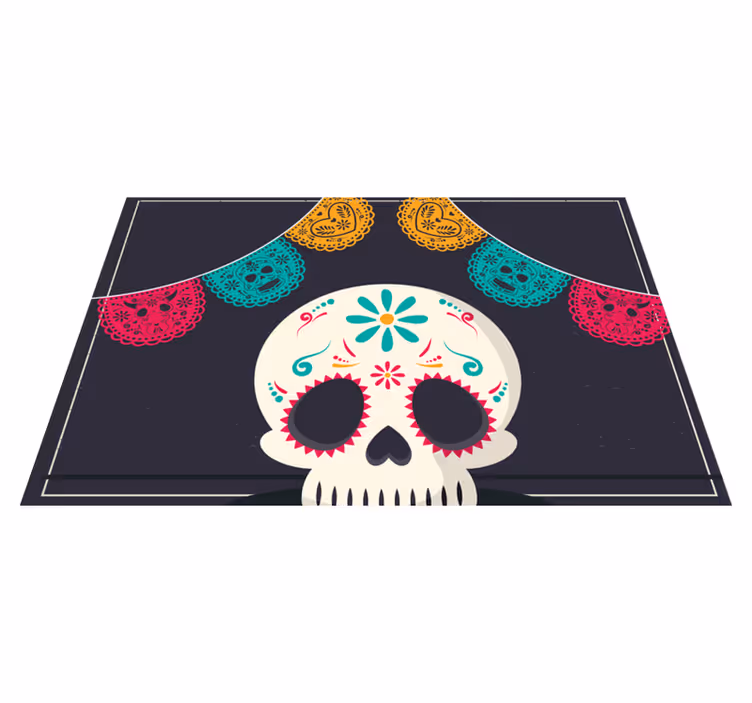 Tovagliette americana halloween banner teschi colorati - TenStickers