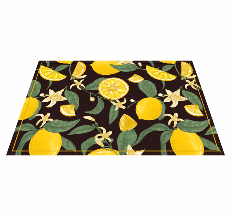 Tovaglietta americana originale motivo limone e fiori - TenStickers