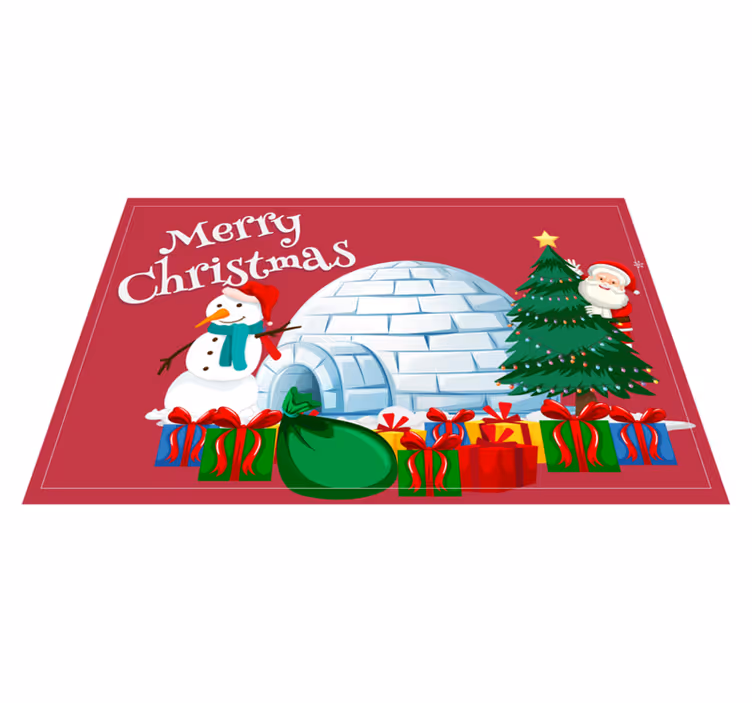 Tovaglietta personalizzata natale scena festiva natalizia - TenStickers