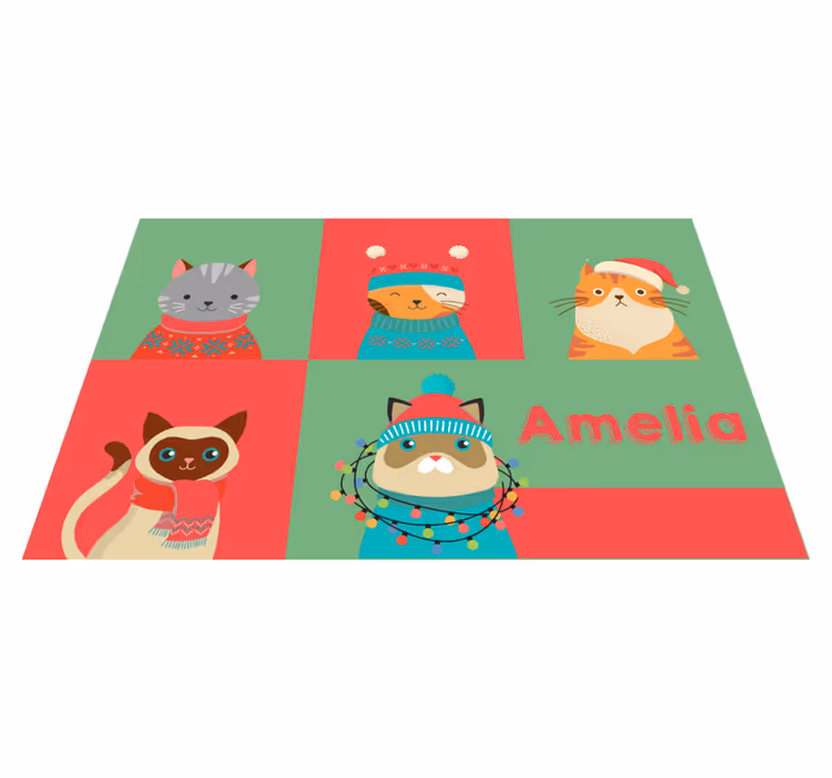 Tovaglietta americana infantile gatti cartoni animati - TenStickers