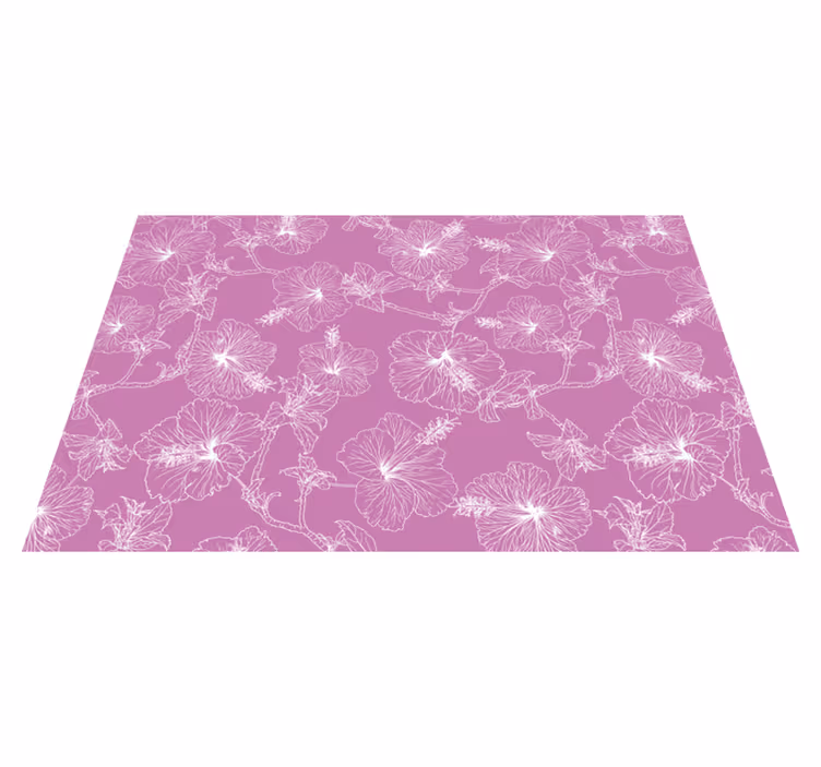 Tovaglietta americana originale motivo floreale outline - TenStickers