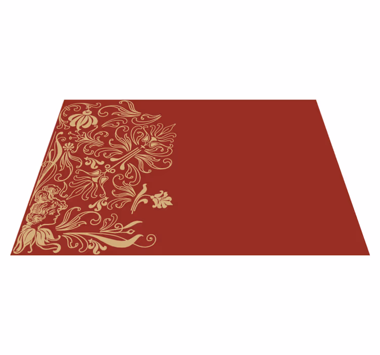 Tovaglietta americana elegante con accenti floreali eleganti - TenStickers