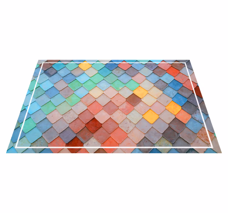 Tovaglietta americana con motivo piastrelle colorate - TenStickers