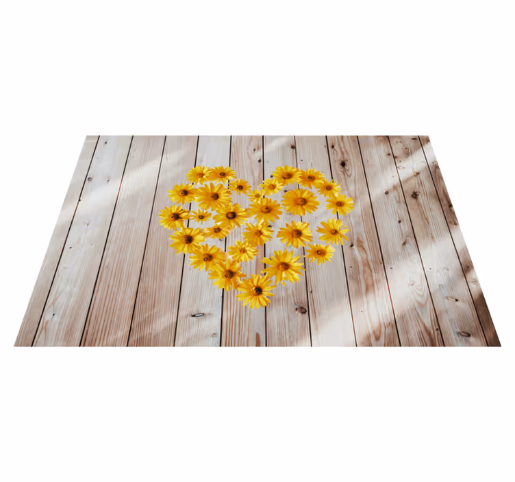Tovaglietta americana originale composizione floreale cuore - TenStickers