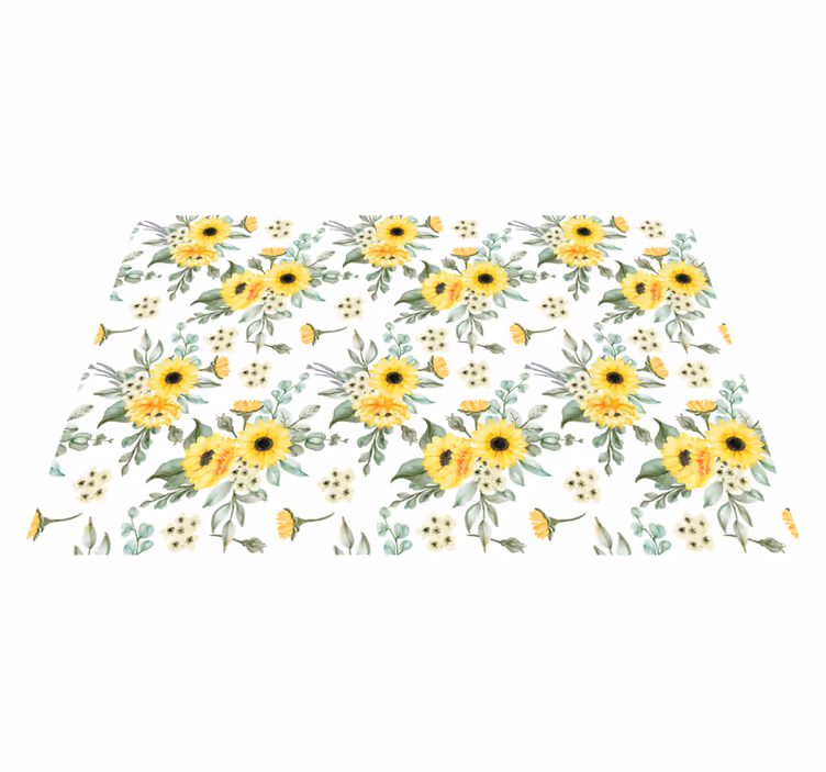Tovaglietta americana originale motivo floreale girasole - TenStickers