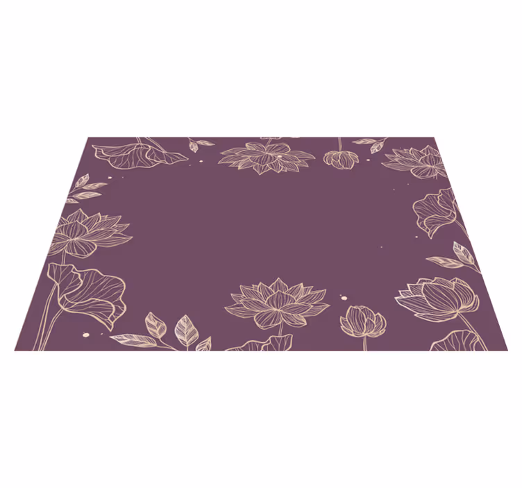 Tovaglietta americana elegante motivo loto floreale - TenStickers