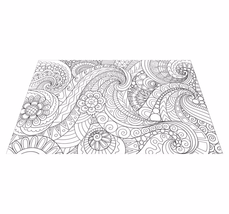 Tovaglietta americana motivi a linee intricate - TenStickers