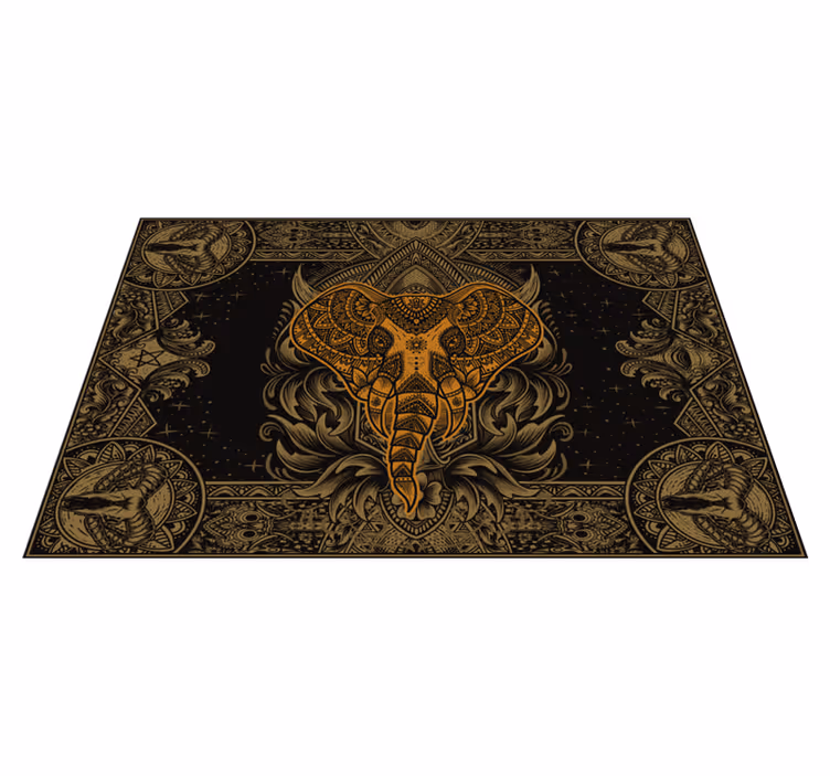 Tovaglietta americana originale motivo elefante intricati - TenStickers