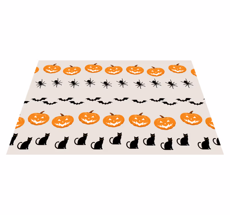 Tovagliette americana halloween gatto ragno zucca - TenStickers