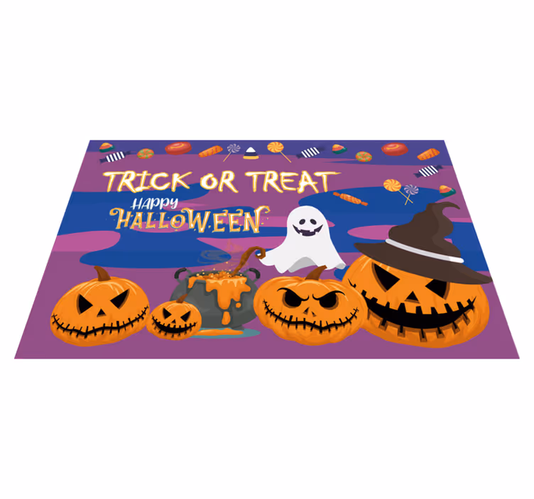 Tovagliette americana halloween tavola di dolcetti e scherzi - TenStickers