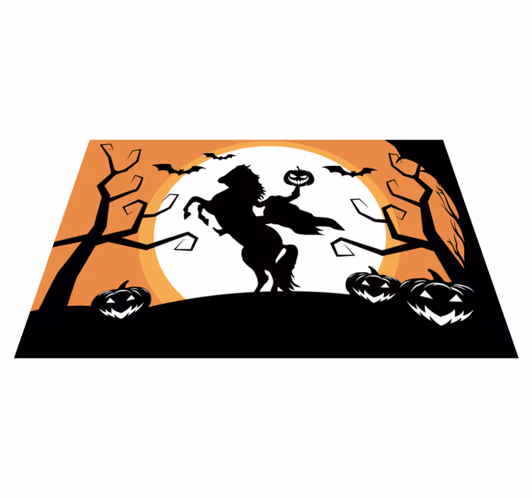 Tovagliette americana halloween cavallo con zucca - TenStickers