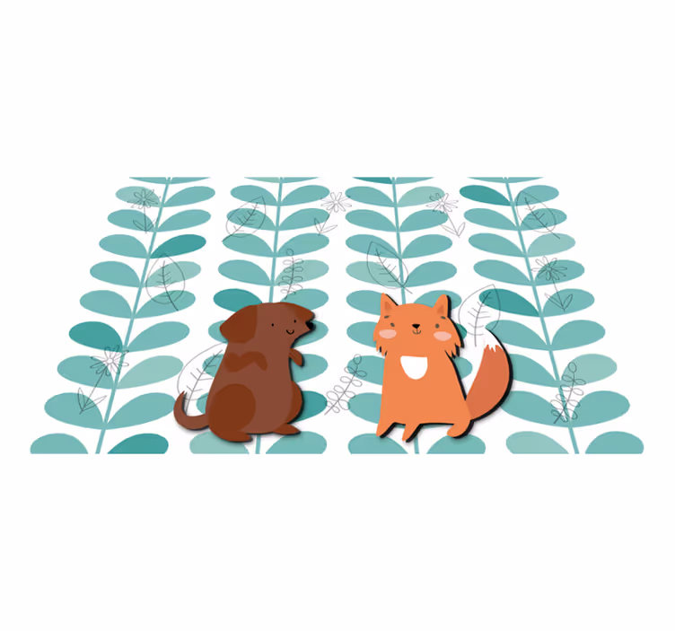 Tovaglietta americana infantile compagni animali carini - TenStickers