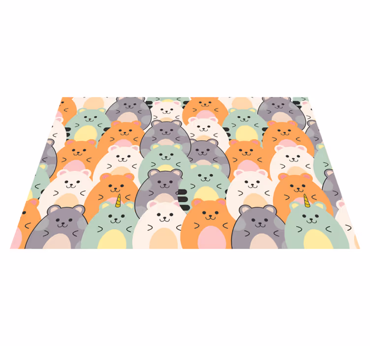 Tovaglietta americana infantile facce di animali adorabili - TenStickers