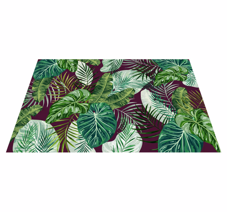 Tovaglietta americana composizione di foglie tropicali - TenStickers