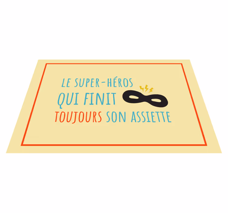 Tovaglietta americana infantile ispirazione supereroi - TenStickers