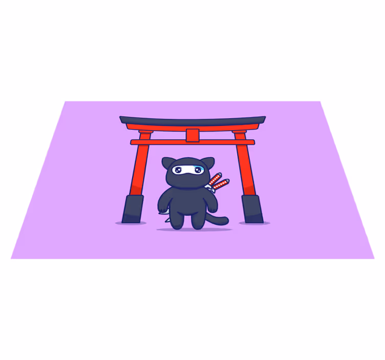Tovaglietta americana originale personaggio ninja carino - TenStickers