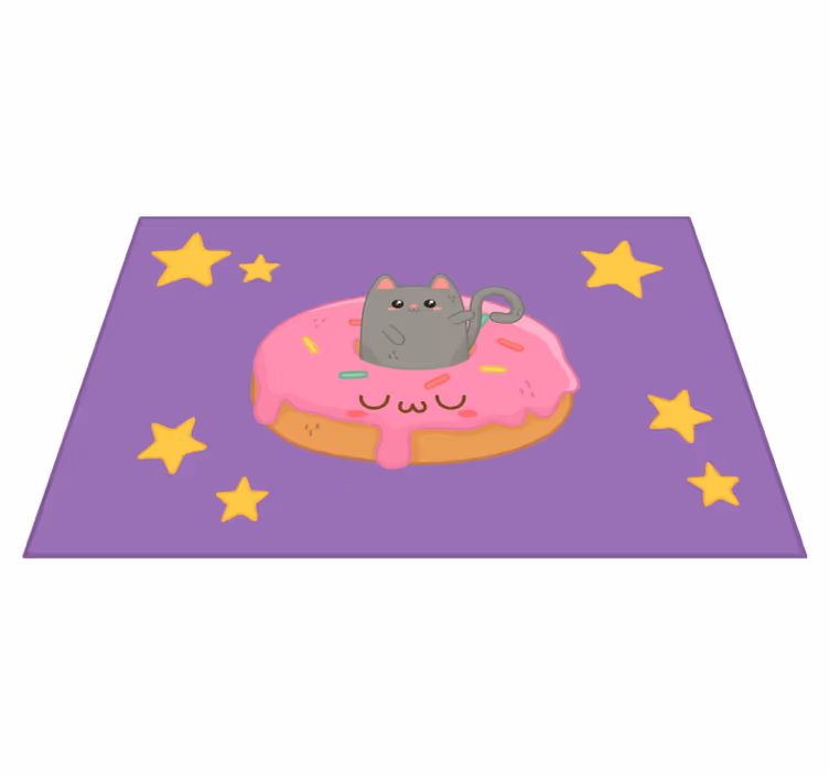Tovaglietta americana infantile gattino e ciambella - TenStickers
