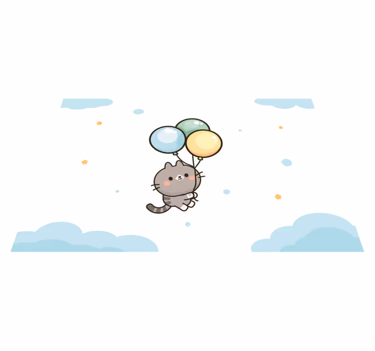 Tovaglietta americana infantile palloncini gatti carini - TenStickers