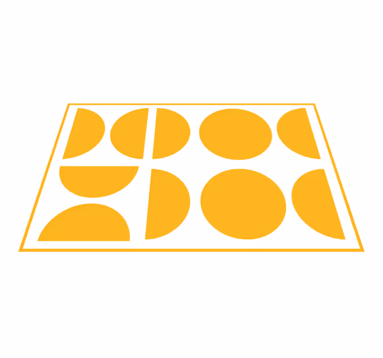 Tovaglietta americana moderna forma geometrica gialla - TenStickers