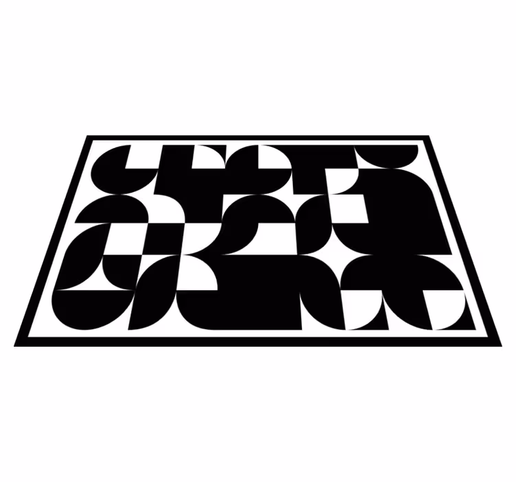 Tovaglietta americana moderna motivo geometrico nero - TenStickers